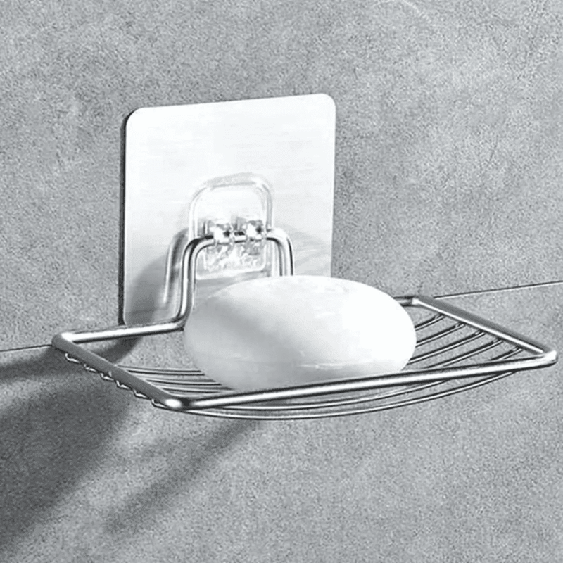 Saboneteira para Banheiro de Parede em Inox - 2 Peças