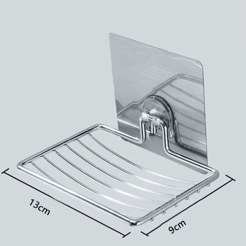 Saboneteira para Banheiro de Parede em Inox - 2 Peças
