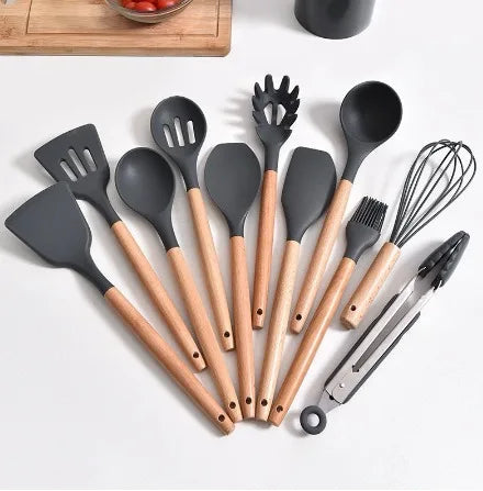 Kit de Colheres de Silicone para Cozinha – 12 Peças