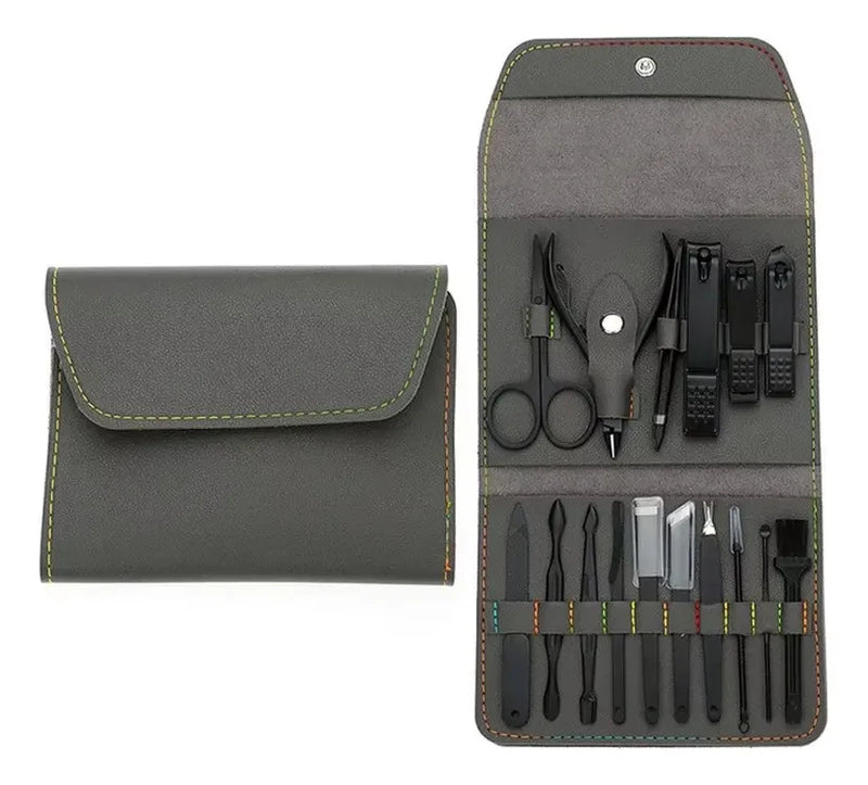 Kit 16 Pçs/set Profissional Aço Inoxidável Para Manicure