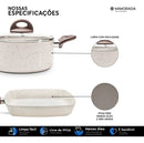 Conj de Panelas 8 Peças Ceramic Life Smart Plus Vanilla - Brinox