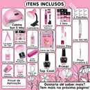Kit Alongamento Unha Gel Cabine Lixadeira Elétrica Luminária