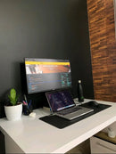 Deskpad Mousepad Bullpad 70x30cm Couro Sintético Preto