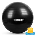 Bola Pilates Suiça Yoga Abdominal Gym Ball 55cm Bomba Cor Preto