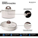 Conj de Panelas 8 Peças Ceramic Life Smart Plus Vanilla - Brinox