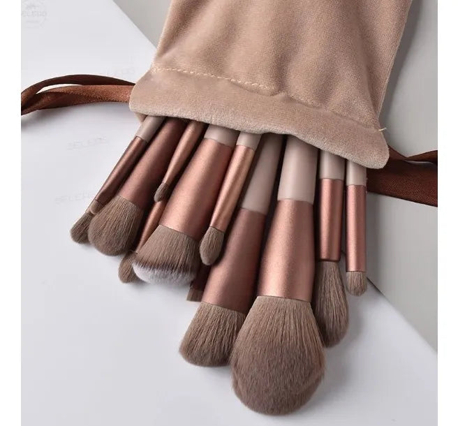 Kit 13 Pçs Pincéis De Maquiagem Contorno Kabuki Profissional