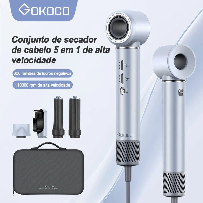 Secador De Cabelo Com 5 Em 1 Escova Hot Air Styler 110-220v