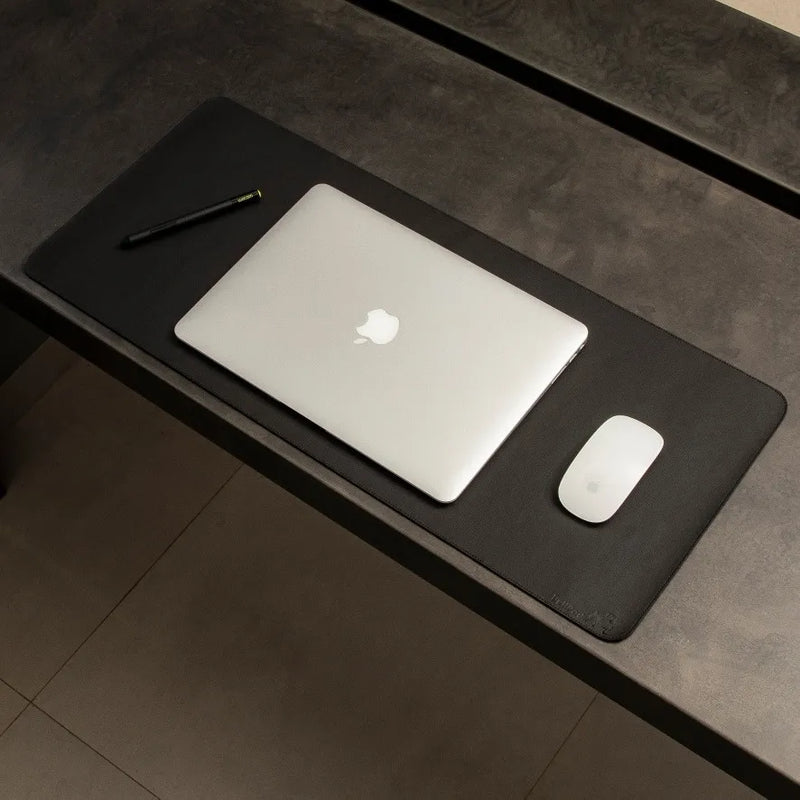 Deskpad Mousepad Bullpad 70x30cm Couro Sintético Preto