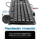 Teclado Bahrein Para Pc Computador Notebook Com Fio Português Brasil Cor Preto