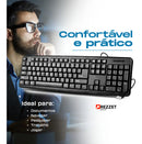 Teclado Bahrein Para Pc Computador Notebook Com Fio Português Brasil Cor Preto