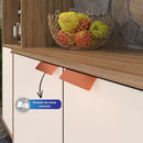 Armário De Cozinha Suspenso Compacto 7 Portas 3 Gavetas Off White Madeirado Estilo Nórdico Romeu