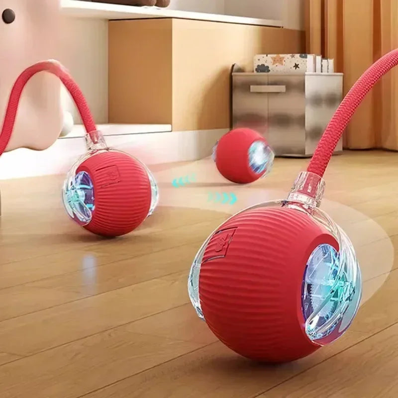 Bola interativa e inteligente para cães e gatos, rolante, automática e elétrica