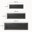 Tapete para Cozinha Antiderrapante Absorvente Minimalista - Preto