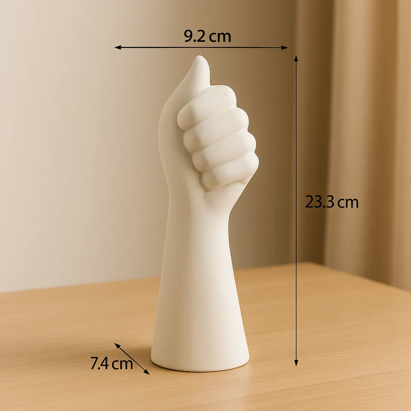Vaso Decorativo para Sala de Cerâmica para Mesa Mão - Decoração