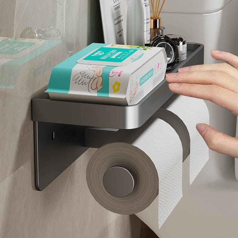 Porta Papel Higiênico em Alumínio Duplo Design & Casa