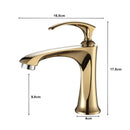 Torneira para Banheiro Dourada Água Fria - Linha Lusso